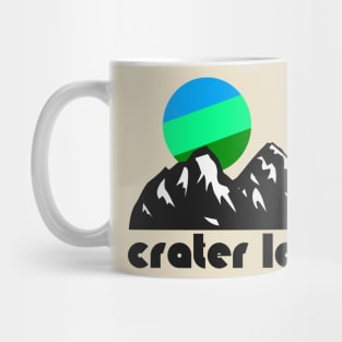 Retro Crater Lake ))(( Tourist Souvenir National Park Design Mug